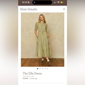 Christy Dawn Elle Dress in Dusty Sage